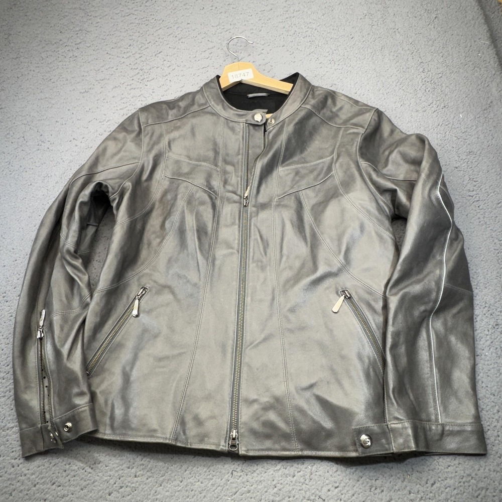Hein Gericke Jacket Womens 14 Leather Motorcycle Biker Cafe Racer Zip Riding